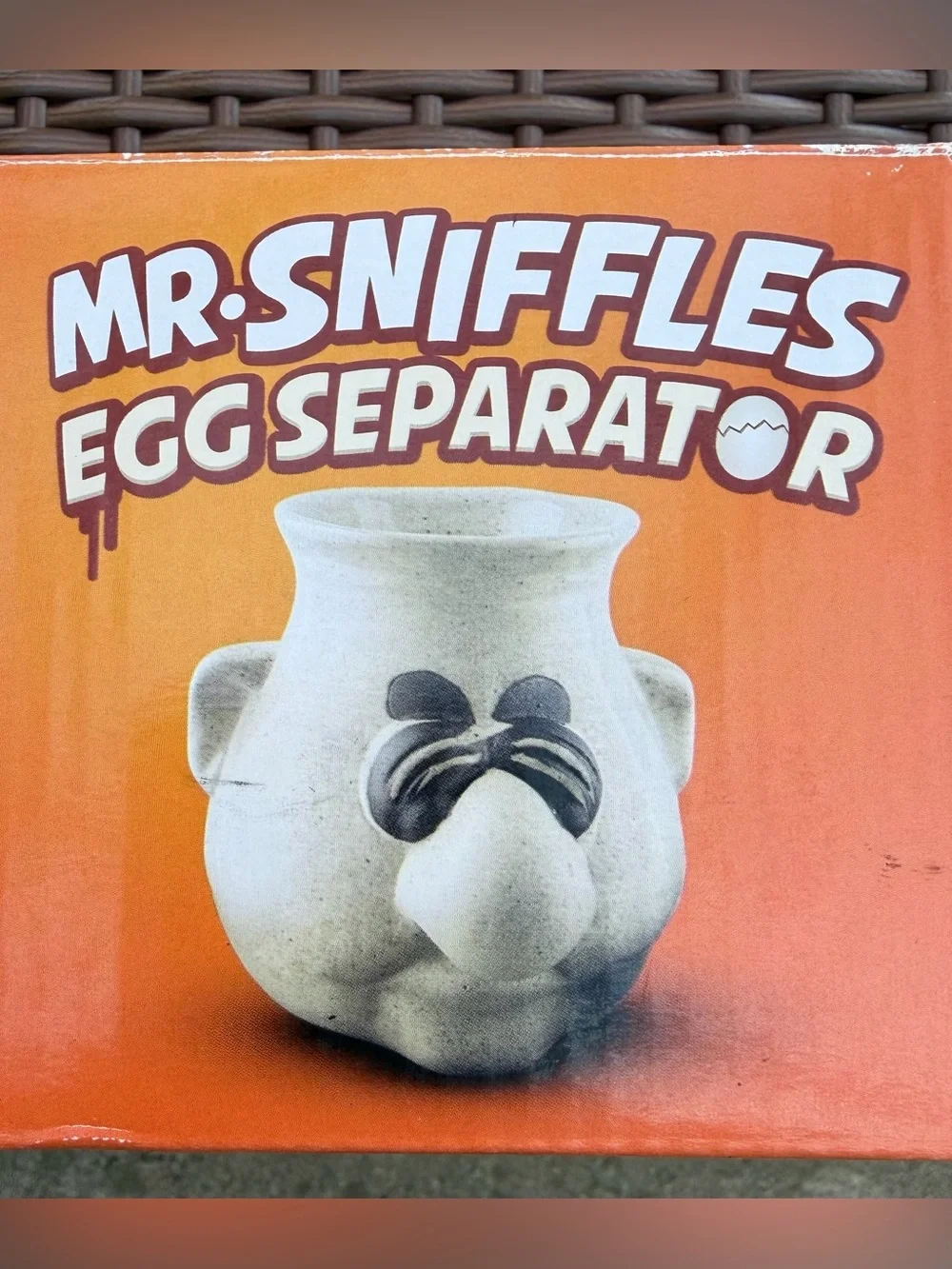 Mr. Sniffles Egg Separator - White Ceramic